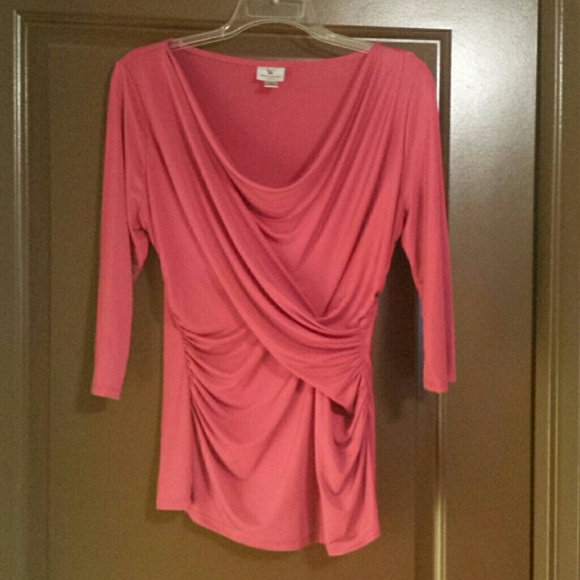 Classy draped blouse.  Brand new - never worn!