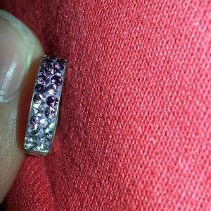 Purple Ombre Effect Mini Hoop Earrings