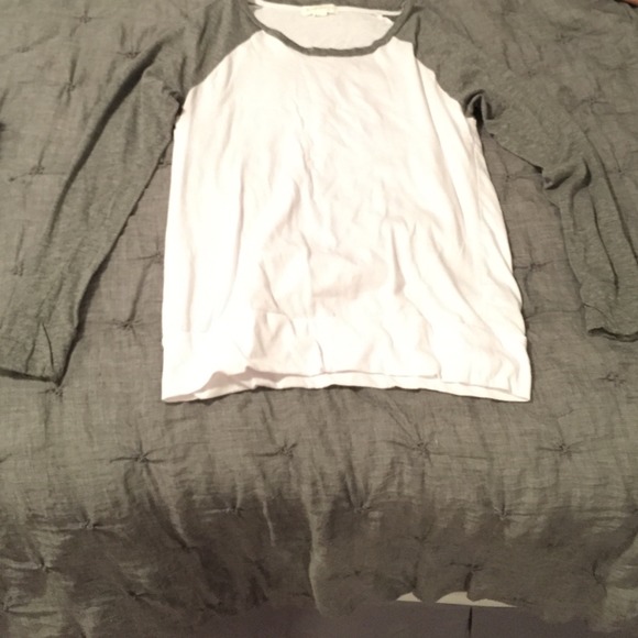 White and Gray Baseball tee