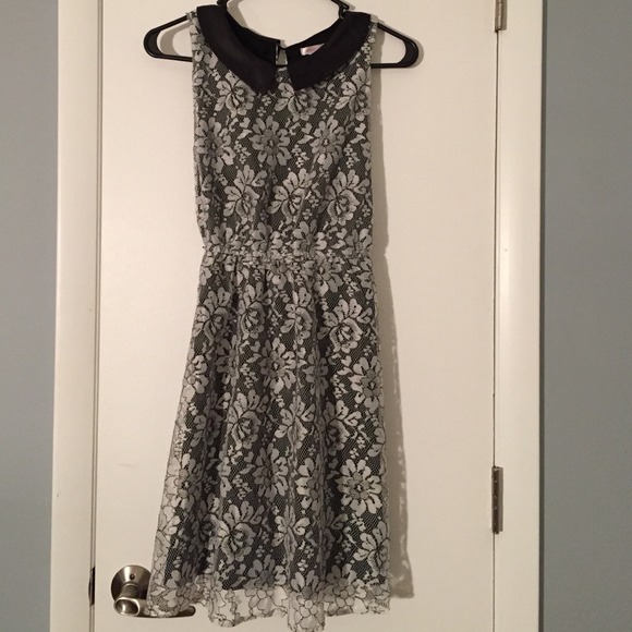 Black and White Lace Dress