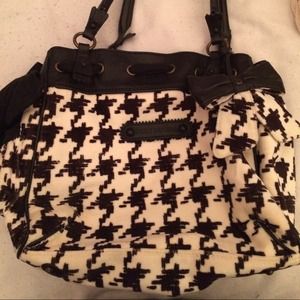 Juicy Couture velour houndstooth purse