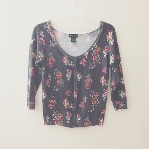 Wet Seal Floral Cardigan