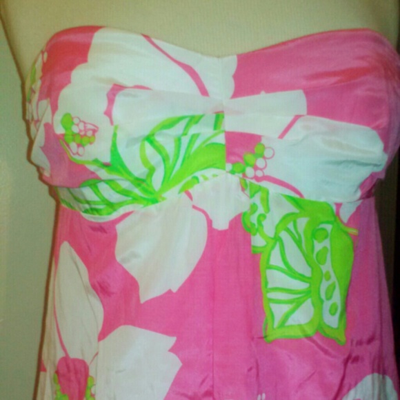 Host Pick-Lilly Pulitzer Hot Pink Strapless - Picture 2 of 4