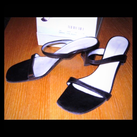 Sigerson Morrison Black Strappy Sandals - Picture 1 of 4