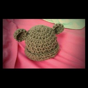 Newborn baby crochet hat with ears Teddy bear