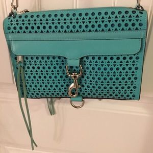 Rebecca Minkoff Laser Cut Turquoise Mac Crossbody Rebecca Minkoff Laser Cut Turquoise Mac Crossbody