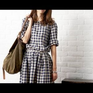 Boho long sleeve spring cotton dress