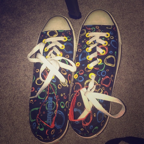 rainbow polka dot converse all stars low tops