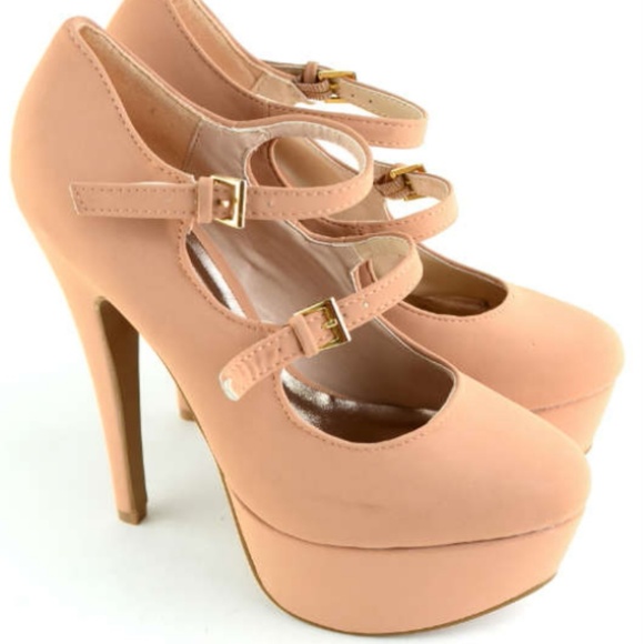 Nude colored heels