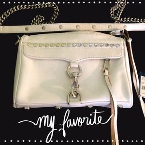 White Silver Studded Mini Mac