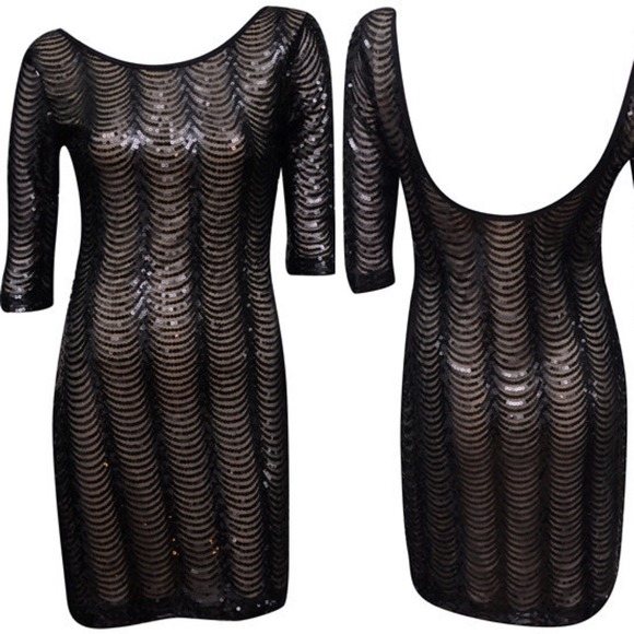 Dresses & Skirts - Black dress sequence