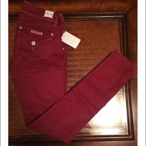 NWT red Hudson pants sz 25