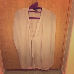 Vince Pleated Front Silk Blouse