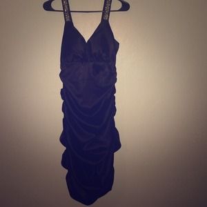 Black silk prom dress