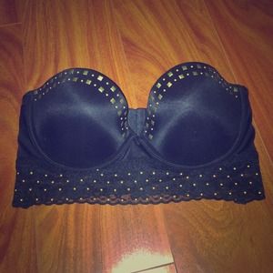 BLACK studded bando from Victoria's Secret