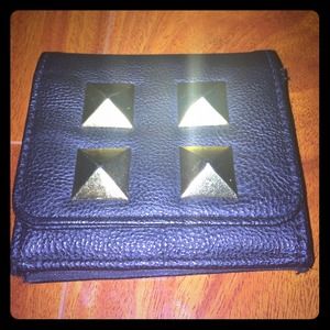 Small black studded wallet