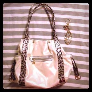 Kathy Van Zeeland Leopard Shoulder Bag Purse