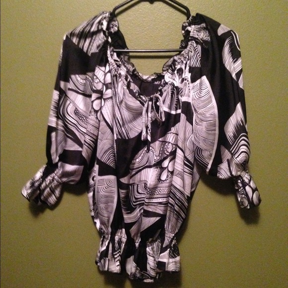 Blouse, flowy peasant top