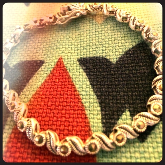 Sterling silver marquesite bracelet