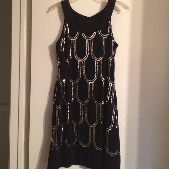 Black sequin dress