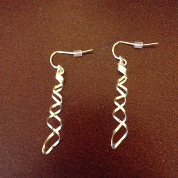 silver spiral earrings
