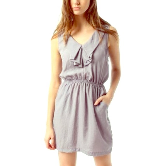 Silence + Noise Ruffle-Front Silky Dress - Picture 1 of 1