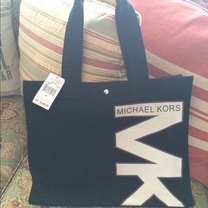 Michael Kors Canvas w/ Leather Tote