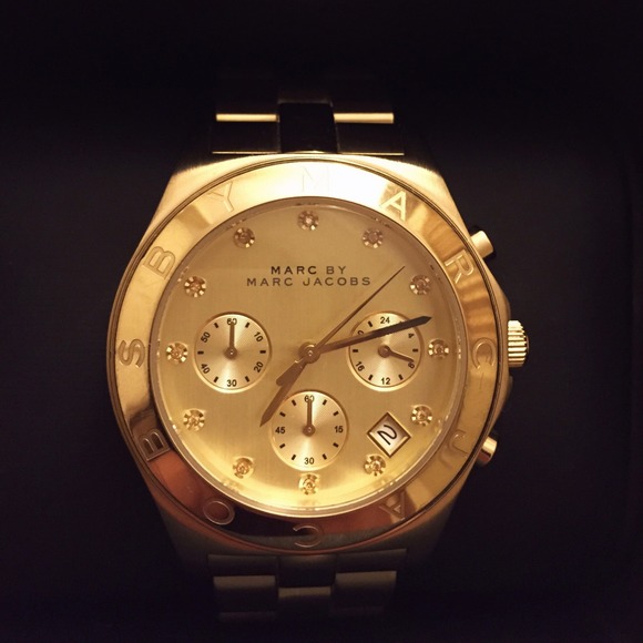 Marc Jacobs Blade Gold Watch Chronograph - Picture 2 of 3