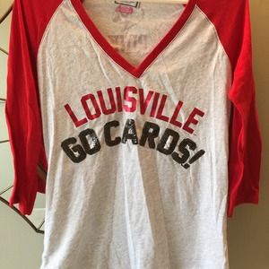 VS Pink University of Louisville baseball tee