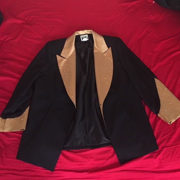 Vintage Black & Gold Blazer