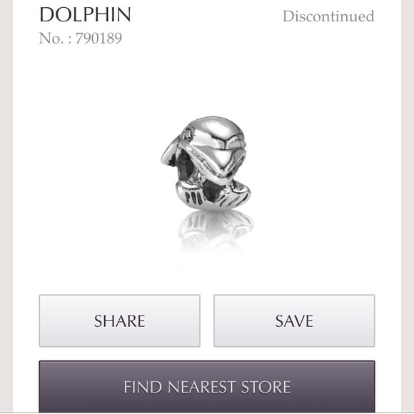 DISCONTINUED Pandora Dolphin Charm
