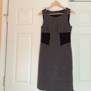 Gray dress with black detail
