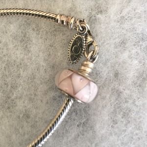 Pandora charm  - baby pink looking glass charm