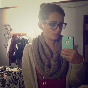 Light brown infinity scarf