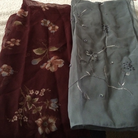 NWT 2 long dressy scarves