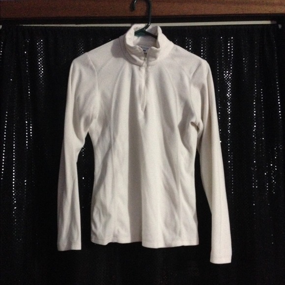 White quarter zip