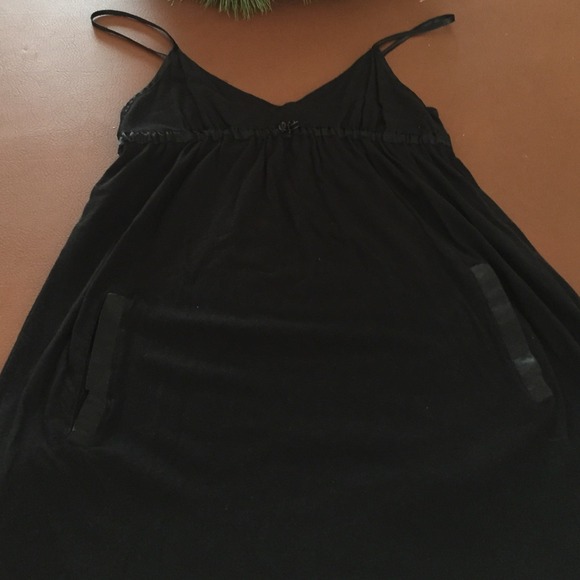 Black long top/ swimsuit coverup