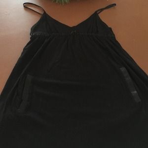 Black long top/ swimsuit coverup