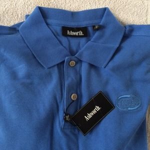 Men's blue ashworth polo short sleeved polo