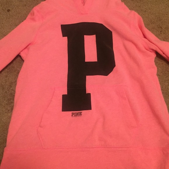 Pink pullover hoodie
