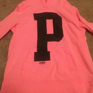 Pink pullover hoodie