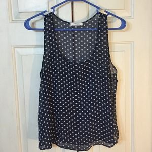Sheer top polka dot