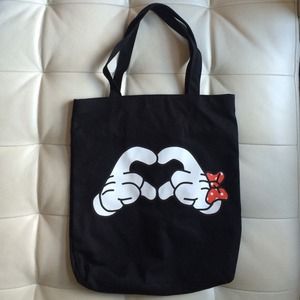 Minnie and Mickey heart tote