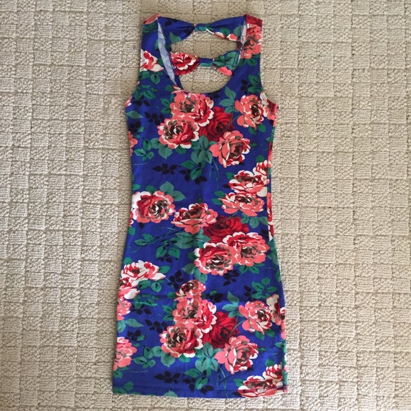 Forever 21 floral printed bodycon dress