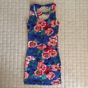 Forever 21 floral printed bodycon dress