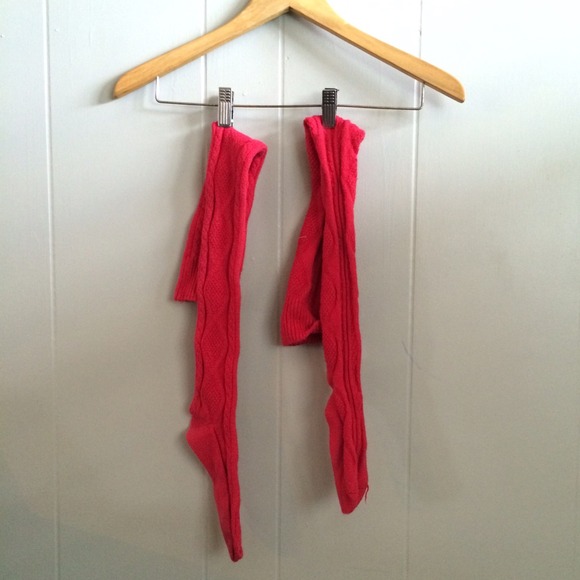 red knee high socks