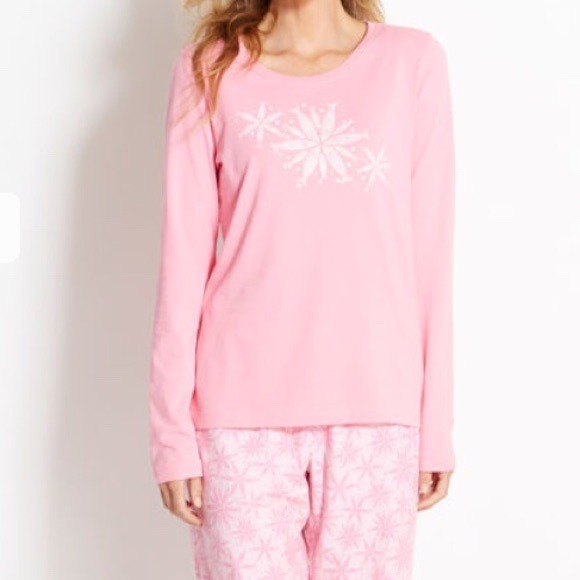Vineyard Vines Pink Fish Snowflake Lazy Pajama Set