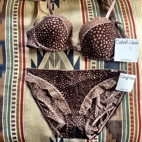 Brand New Calvin Klein Push Up Bra & Panties Set