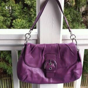 Purple coach purse