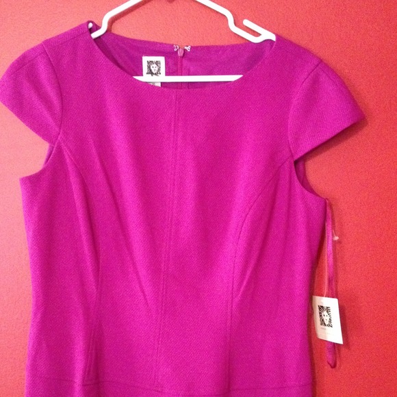 NWT Anne Klein purple fitted dress